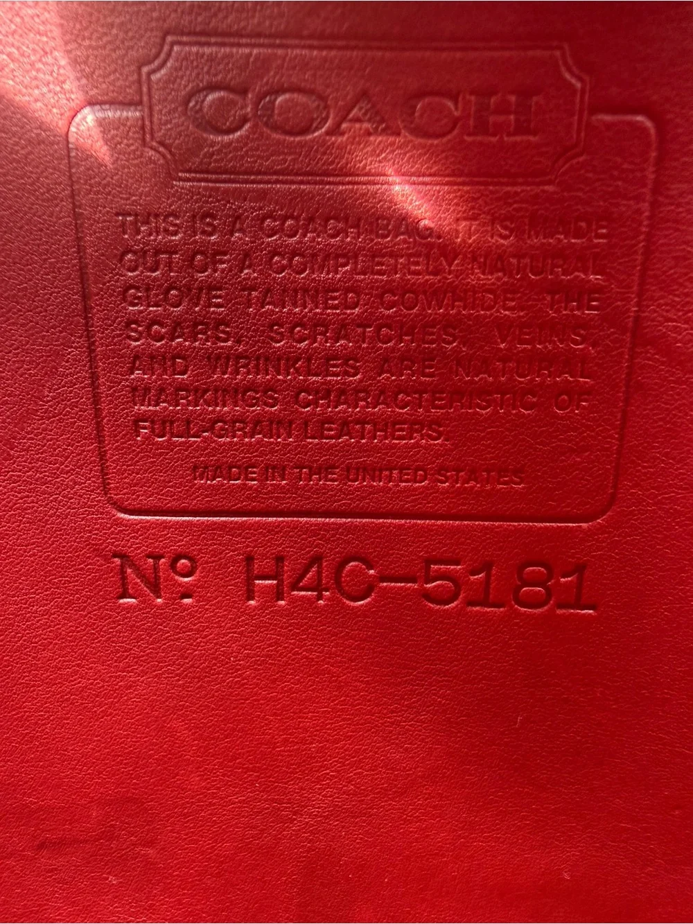 Coach RED Colebrooke Case No. 5181
